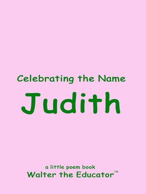cover image of Celebrating the Name Judith